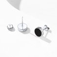 thumbnail image 6 of ChicSilver 925 Sterling Silver Round Black Onyx Stud Earrings with Viking Rune Men Earrings Studs, 6 of 9
