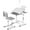 Gray, variant on COSVALVE Kids Study Desk and Chair Set Height Adjustable Children Furniture with Tiltable Desktop,Lamp,Pull-Out Drawer,Bookstand for Boys Girls(Blue)