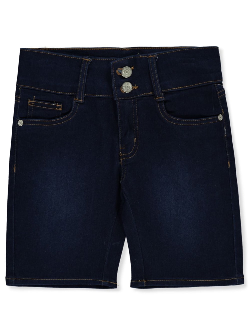 Real Love Girls' Denim Bermuda Shorts dark indigo, 16 (Big Girls