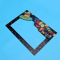 SHOWERORO 6 Pcs Photo Booth Props Frame Mexican Party Accessories Multi Color Rectangle 68*48cm Paper