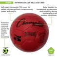 thumbnail image 2 of Champion Sports Extreme Series Soccer Ball, Size 5 - Collegiate, Professional, and League Standard Kick Balls - Competitive and Recreational Futbol Games, Red, 2 of 5