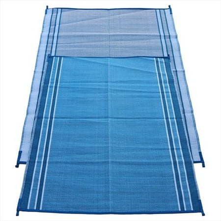 Fireside Patio Mats Hawaiian Blue 5 Ft X 7 Ft Polypropylene Indoor