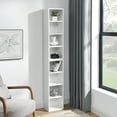 thumbnail image 3 of 8-Tier Media Tower Rack, Slim Storage Cabinet with Adjustable Shelves, 3 of 12