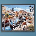 thumbnail image 3 of Kit de pintura por números sobre lienzo, arte al óleo artesanal, agua, ciudad, decoración de pared del hogar, 50x40cm, 3 of 9