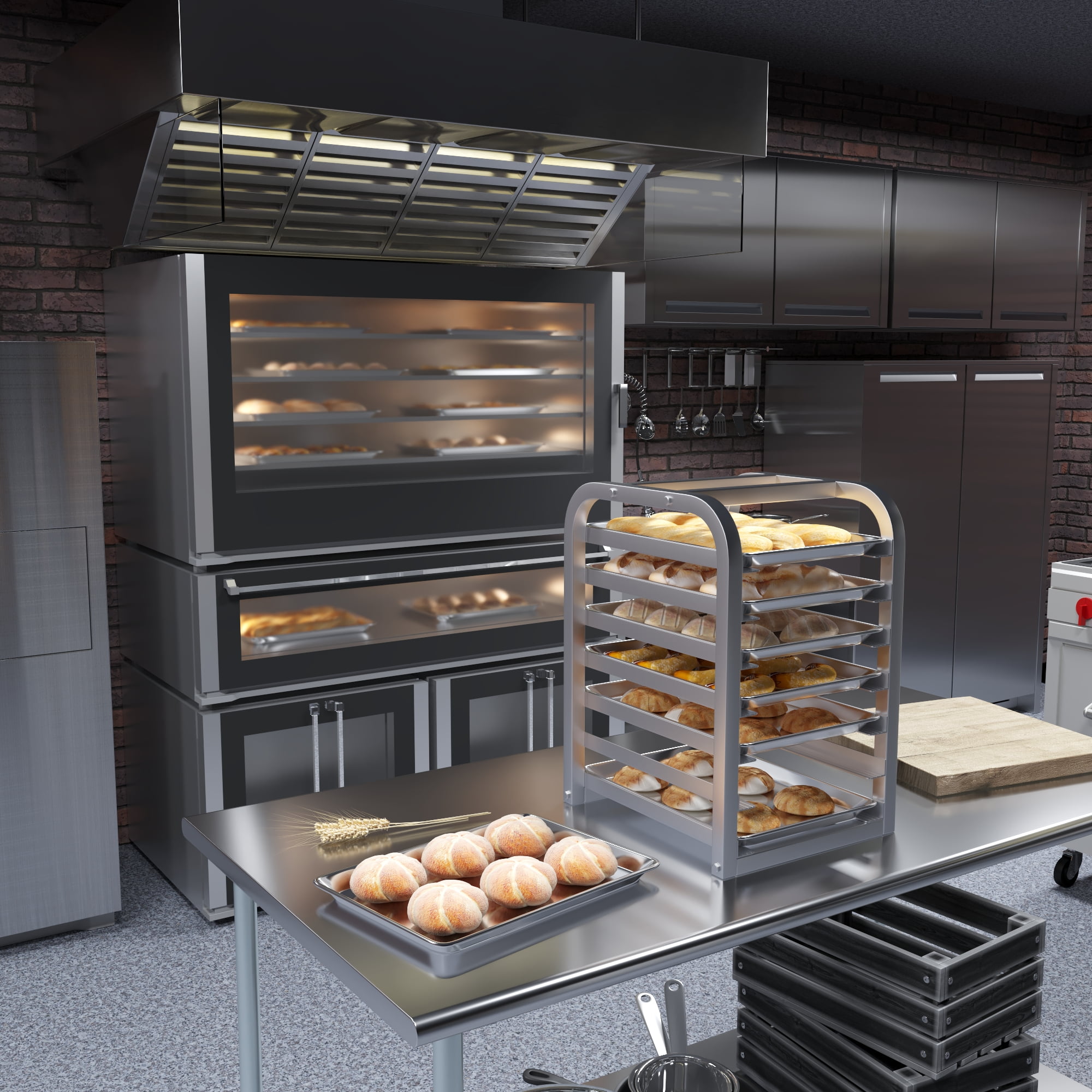 Pack of 12 | Size 13 in. x 18 in. Half Size Aluminum Bun / Sheet Pan | Ideal for baking, roasting, cooling, prepping, or storing – a must-have in restaurants, bakeries, and busy kitchens.