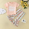 thumbnail image 2 of Siilsaa Girls Spring Outfits Girls Clothes Ruffle Hem Sleeveless Top and Floral Print Pant 2Pcs Outfit Set Pink,80, 2 of 7