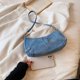 thumbnail image 3 of Bolso de mano para mujer, Bolso para axilas de PU con mariposa, Bolso de compras para chica picante (azul), 3 of 7