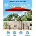 thumbnail image 6 of 9FT Patio Umbrella Outdoor with Crank & Tilt, Waterproof UV Resistant Sun Shade for Table with 4-6 Chairs, Fiberglass Ribs for Backyard, Pool, Restaurant, 6 of 7