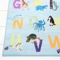 thumbnail image 6 of Eric Carle Elementary Blue Alphabet Kids Area Rug Blue/Orange, 35"x51" Rectangle, 6 of 9