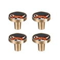 thumbnail image 2 of WIRESTER Heavy Duty 4pcs Set Round Cabinet Drawer Knobs Decorative Wall Hanging Hooks for Home Bathroom Bedroom Kitchen, Drawer Dresser Handles Cupboard Door Heavy Knobs - Red Fox, 2 of 7