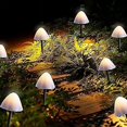 thumbnail image 5 of Luces solares de jardín JINMJMXG Mini luces de paisaje de hongos a prueba de agua Decoración de fiestas 5 metros 20 luces blanco, 5 of 5