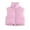 Pink, variant on FNFYFH Cropped Puffer Vest Women Sleeveless Zip Up Bubble Down Jacket Stand Collar Puffy Vest Gilet Outwear Waistcoat