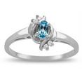 thumbnail image 2 of Star K � Small Oval 5x3mm Genuine Blue Topaz Bypass Ring, 2 of 9