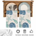 thumbnail image 5 of Blue Coastal Kitchen Towels Set of 3, Starfish Shell Coral Summer Beach Rustic Absorbent Dish Towels for Kitchen, Microfiber Hand Towel, Quick Drying Tea Towel for Cleaning Decorative Dishcloths, 5 of 7