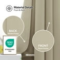 thumbnail image 6 of Deconovo Room Darkening Curtains for Nursery Set of 2 Panels, Thermal Insulated Rod Pocket Curtain Panels, Beige, 52"W x 63"L, 6 of 11