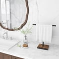 thumbnail image 2 of Hand Towel Holder Stand Bathroom Rack with Weighted Base T-Shape Standing Racks Farmhouse Countertop Stand for Kitchen Counter Rustic Black Brown, 2 of 4