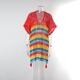 thumbnail image 5 of Taqqpue Women Swimsuit Crochet Swim Cover Up Summer V Neck Bathing SuitVacation Outfits Swimwear Mesh Knit Plus Size Beach Dress, 5 of 10