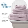 thumbnail image 2 of Martex Expression Air Sculpted 6-Piece Towel Set, Lilac, 2 of 8