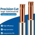 thumbnail image 3 of 1PCS Machine Solid Carbide Single Tooth Thread Milling M1 M1.6 M2 M3 M4 M5 M6 M8 M10 M12 M14 Mill Mills Cutter , High Precision, 3 of 4