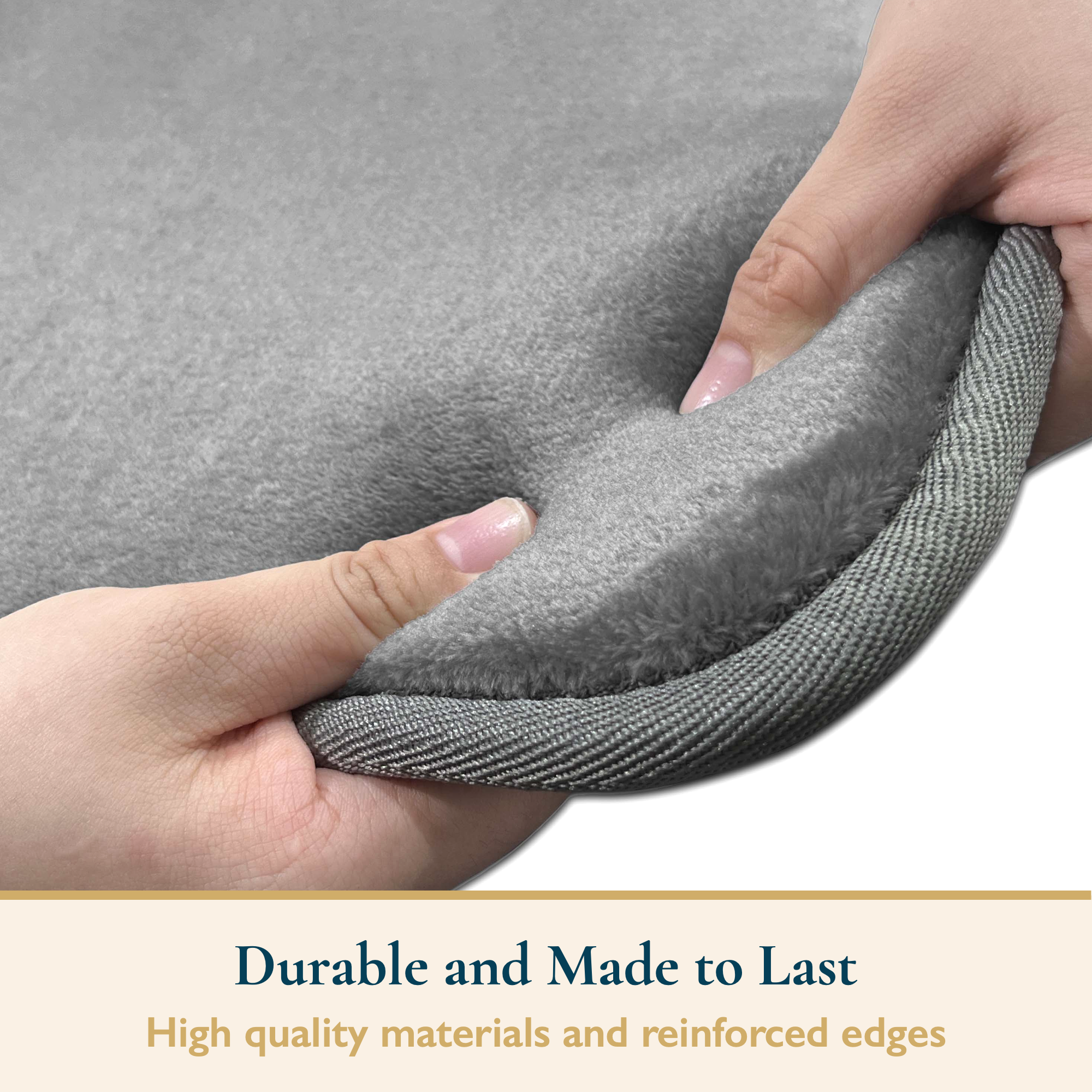 ComfiTime Memory Foam Bath Mat, 17" x 24", Gray photo 6
