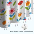 thumbnail image 6 of Pioneer Flower Floral Print Pattern Shower Curtain 84"x72", Bathroom Decorative Shower Curtain Set with 12 Hooks, Waterproof Washable, 6 of 6