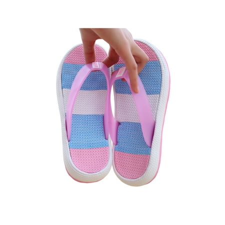 

UKAP Women s Slides Summer Flip Flops Slip On Thong Sandals Comfort Beach Shoes Womens Slide Sandal Platform Lightweight Pink 5