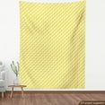 thumbnail image 4 of Abstract Fabric by the Yard, Monochrome Illustration Along Recurring Floral Shapes in Diagonal Design, Decorative Upholstery Fabric for Chairs & Home Accents, Yellow and White by Ambesonne, 4 of 5