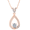 Rose Gold, variant on Cate & Chloe Arabella 18k White Gold Plated Pendant Necklace with Simulated Diamonds for Women