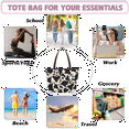 thumbnail image 6 of Cow Print Tote Bag for Women Men,Large Tote Bag Shoulder Bag Top Handle Handbag,Beach Bag for Shopping,Work,Yoga (M), 6 of 9