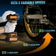 thumbnail image 6 of SPEEDWOW 443 Ft-lbs (600 N·m) Cordless Impact Wrench, 1/2" Brushless Impact Gun, 21V High Torque Power Driver, 2 x 4.0Ah Batteries, Variable Speeds for Family Car, Pickup Truck, and Mower, 6 of 12