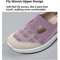 thumbnail image 6 of Women's Woven Orthopedic Breathable Soft Shoes,Slip-on Comfortwear Lightweight Anti-Skid Sneakers, Slip on Sneakers Wide Width, 6 of 9