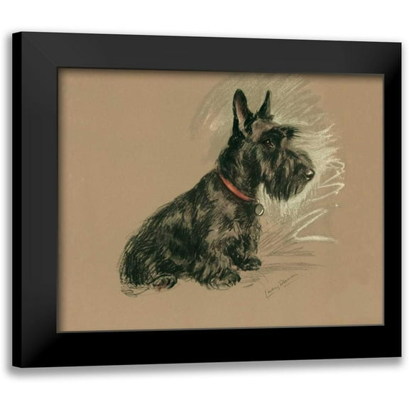 Dawson, Lucy 14x12 Black Modern Framed Museum Art Print Titled - Scottish Terrier, Nanette