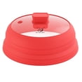 thumbnail image 1 of Tapa Anti Salpicaduras para Microondas de Vidrio 27,4 cm Roja, 1 of 9