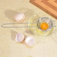thumbnail image 4 of Vnanda Egg Separator Egg Yolk White Separator Separation Tool Duck Eggs Separators Stainless Steel Egg Yolk Filter Long Handled Separator Divider Egg White Seperater, 4 of 7