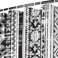 thumbnail image 4 of Small Stall Narrow Shower Curtain 36"W x 72"L – Tropical Bohemian Leaves, Mid-Century Abstract Boho Botanical Bathroom Decor, Vintage Floral Palm Leaf Pattern, Rustic Tribal Folk Style, 4 of 5