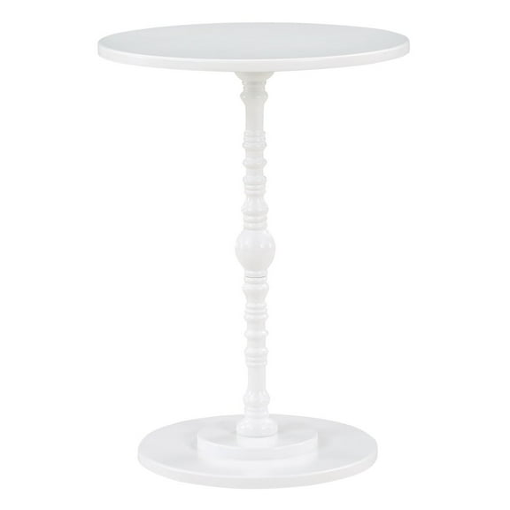 Classic Accents Sanibel Beach Spindle Table in White Wood Finish