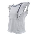 thumbnail image 4 of Blusa George Talla M Manga Bordada Blanco, 4 of 4