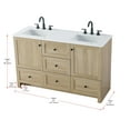 thumbnail image 5 of Elegant Lighting VF2854DEX Soma 54" Free Standing Double Basin Vanity Set - Expresso, 5 of 7
