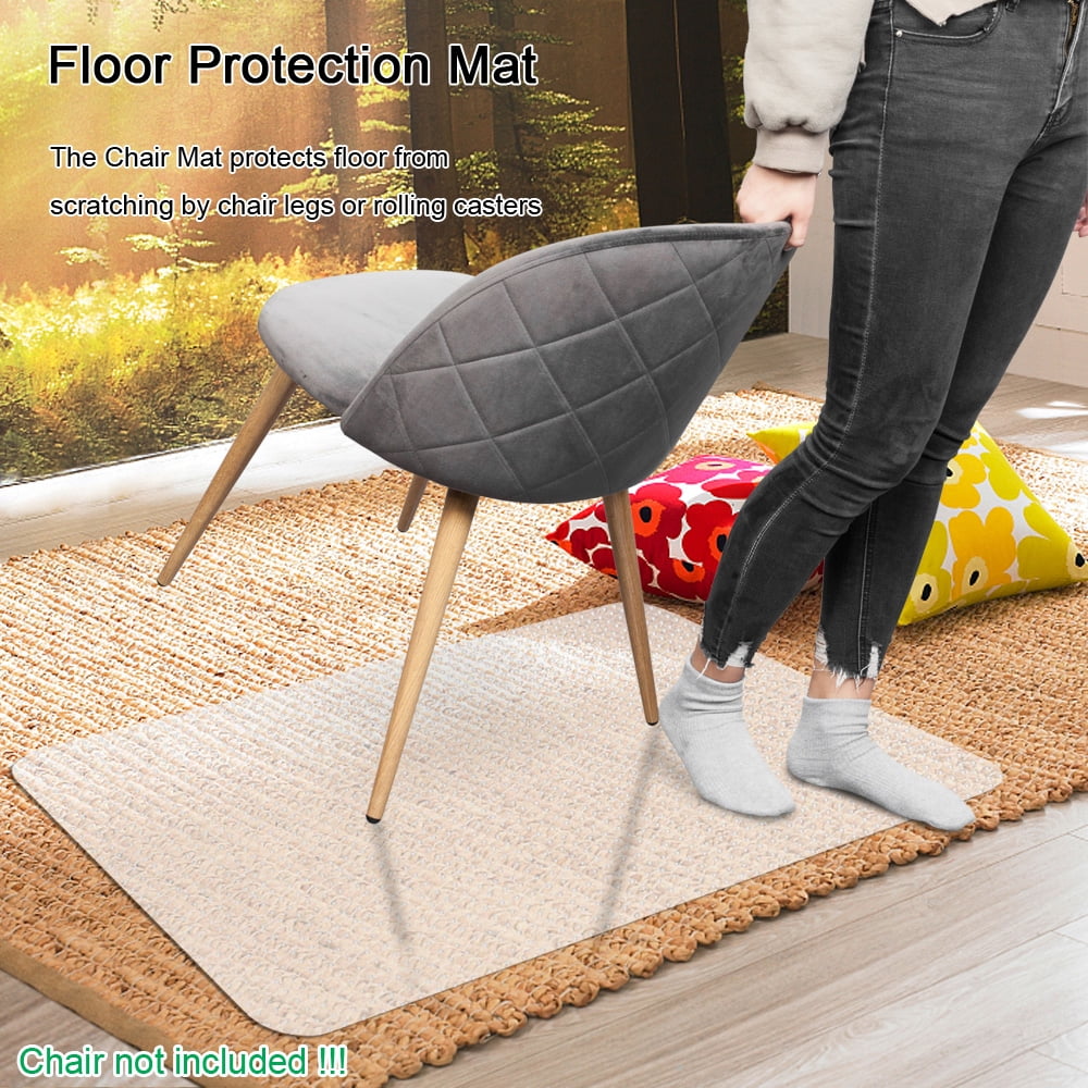 Lowestbest PVC Office Chair Mat with Nail, Transparent Office Chair Mats for Carpet, Computer Chair Mat for Hardwood Floors