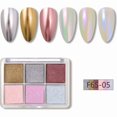 thumbnail image 1 of Six Color Aurora Powder For Nail Glitter Nail Polish Powder 4g D6l8, 1 of 8