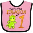 thumbnail image 3 of Inktastic Dragon 1st Birthday- Turning One Boys or Girls Baby Bib, 3 of 4
