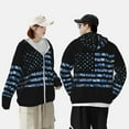thumbnail image 6 of Kll Navy Camouflage American Flag Print Men'S Women’s Upf 50+ Sun Protection Outdoor Hoodie Jacket Long Sleeve Fishing Hiking Performance Shirt- 3x-Large, 6 of 8