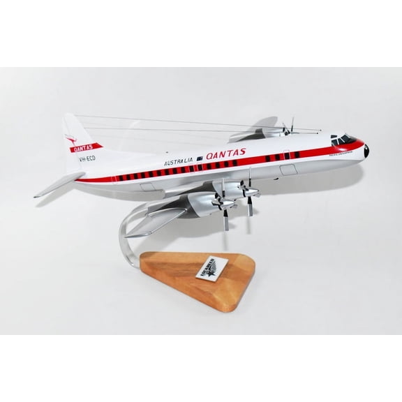 Lockheed Martin L-188C Electra, Qantas, 18-inch Mahogany Model