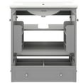 thumbnail image 4 of Modern 30" Bathroom Vanity With Ceramic Sink - Grey Cabinet Storage Door Space, 4 of 7