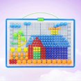 thumbnail image 2 of 296pcs Creative DIY Desktop Mushroom Nail Puzzle Game Toy Set Early Childhood Educational Toy (Random Color), 2 of 3