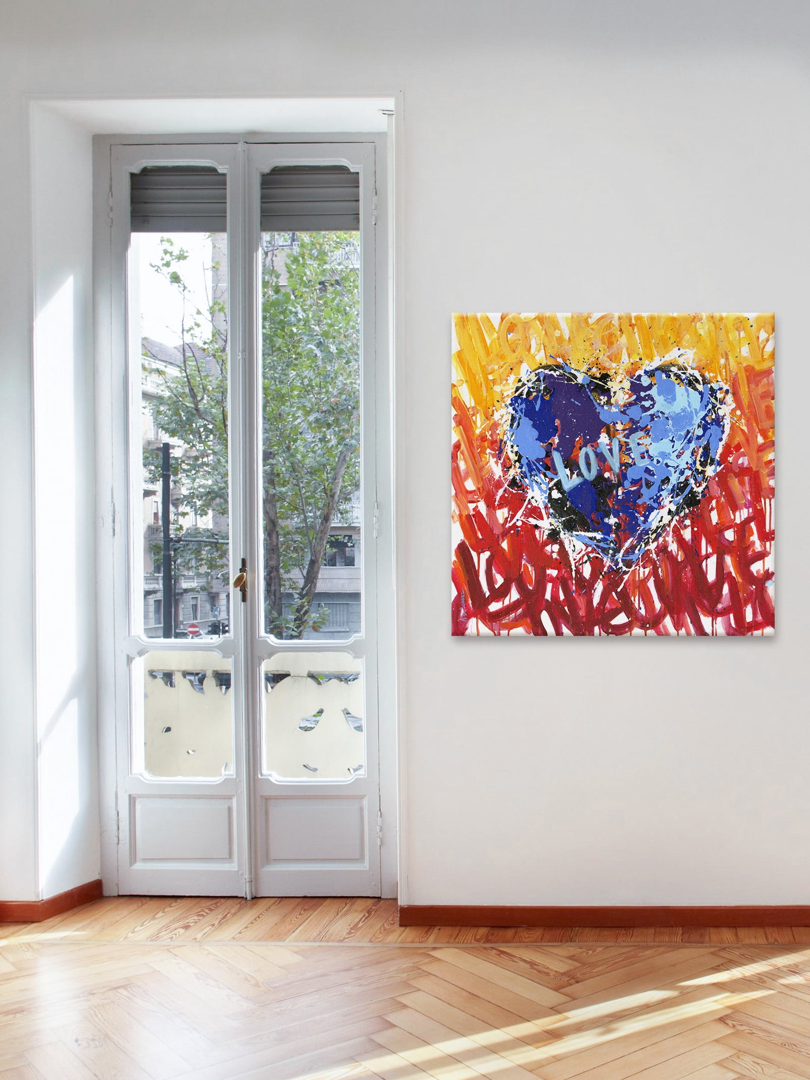 "Messy Love" Painting Print on Wrapped Canvas