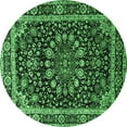 thumbnail image 1 of Ahgly Company Indoor Round Persian Emerald Green Traditional Area Rugs, 3' Round, 1 of 4