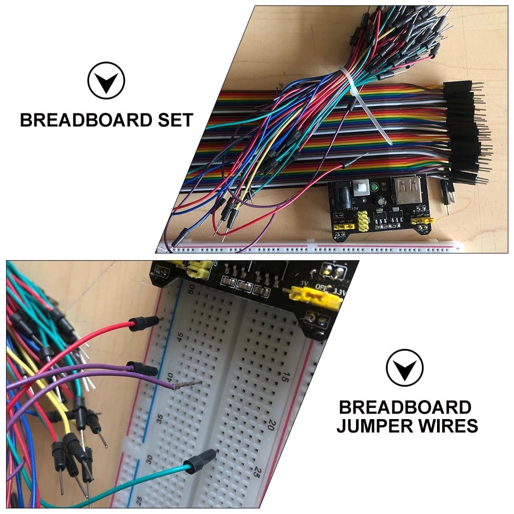 Soimiss Breadboard Power Supply Module Breadboard Jumper Wire Kit Multi Electron Portable 5Pack