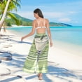 thumbnail image 7 of FORMRS Womens Long Sarong Beach Wrap Semi-Sheer Bikini Skirt Bathing Swimsuit Cover Up, Green Martini Glass, 7 of 7