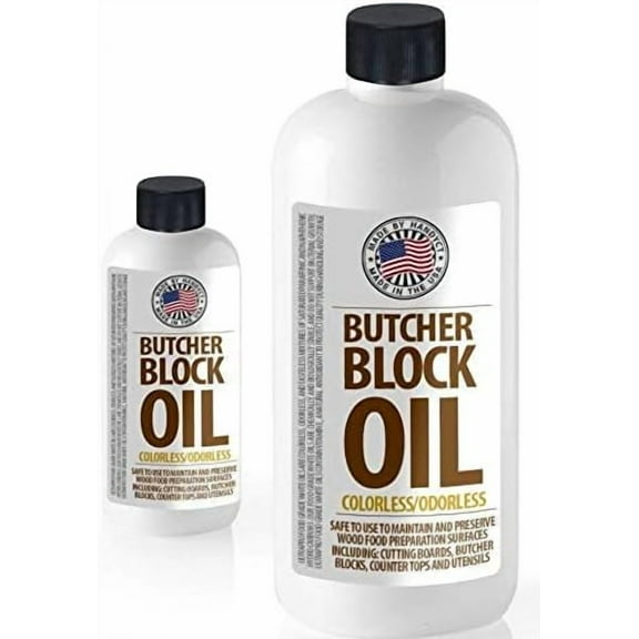 2oz Food Grade Mineral Oil for Cutting Boards, Countertops and Butcher Blocks, B